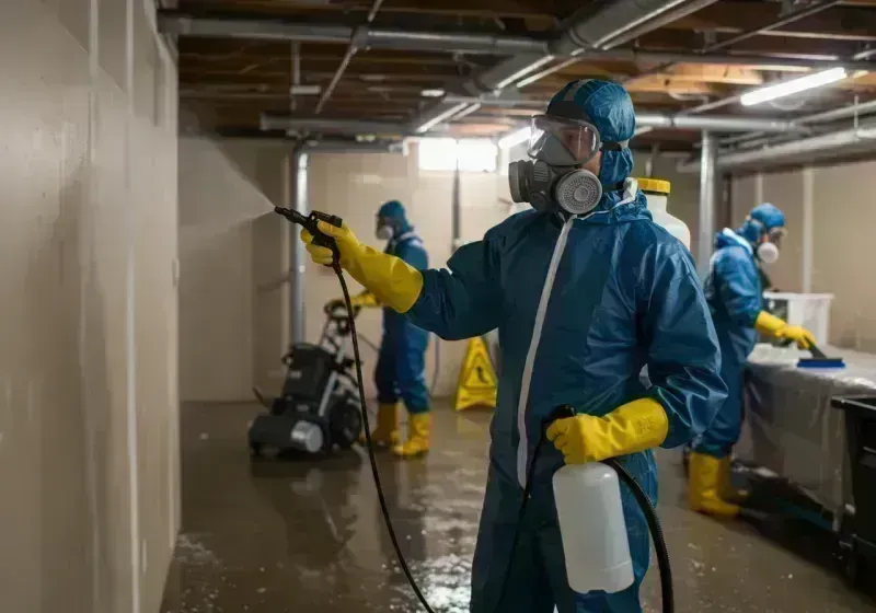 Basement Sanitization and Antimicrobial Treatment process in Louisville, TN